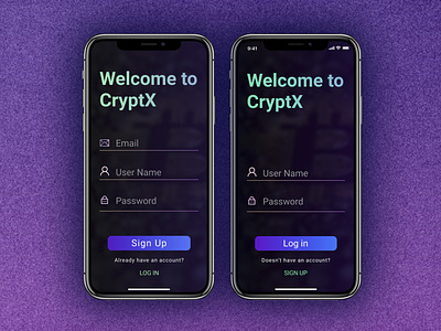 Clean Crypto Wallet App Login Page android app app design blockchain clean color crypto crypto currency gradient ios app mobile app ui user interface ux wallet