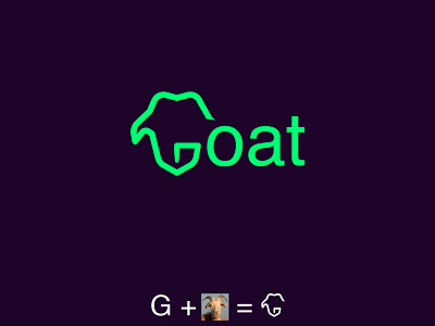 Goat Wordmark Logo branding clever logo g logo goat logo graphic design letter logo logo logo design logos text logo word logo wordmark wordmark logo