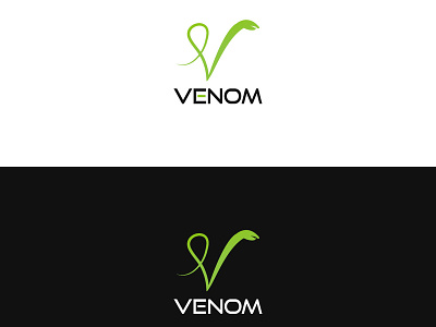 Venom branding letter logo logo minimal vector