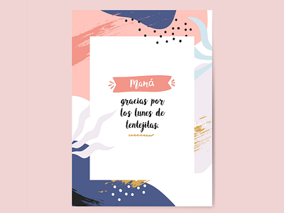 Diseño de tarjeta por el Día de la Madre card design pastel color vector
