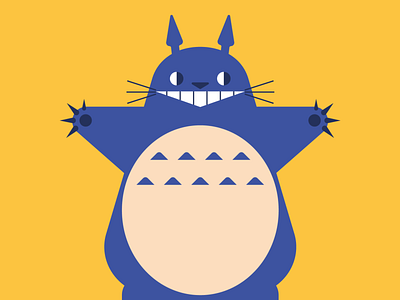 ♫ ♫ Totoro Totoro anime art design flat graphic design icon illustration illustrator print shapes studio ghibli totoro vector