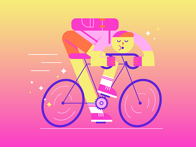 Cyclist art bike branding character cyclist design graphic design illustration illustrator shapes sports vector