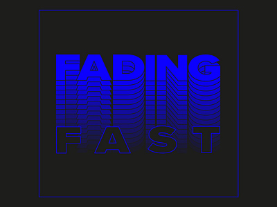 Fading Fast blue design logo typography vector