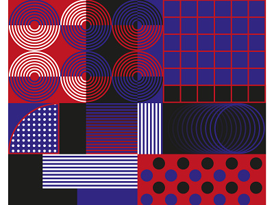 Zones art design flat geometric graphic design illustration shapes thick lines vector