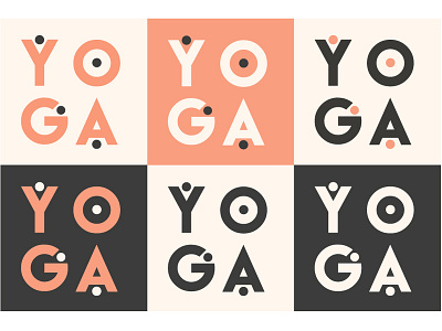 Y O G A art branding design graphic design icon illustration logo shapes typography ui vector yoga