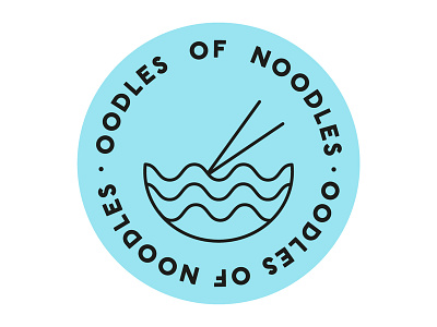 Oodles of Noodles branding design flat food graphic design icon illustration logo noodles packaging shapes sticker thick lines vector