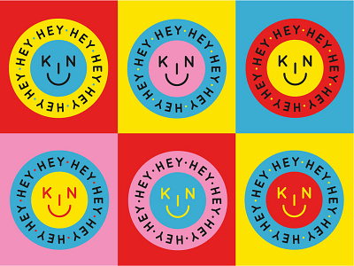 Hey Kin art branding design etsy shop graphic design icon illustration logo print shapes vector