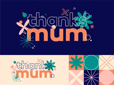 Mothers Day app art branding design graphic design icon illustration logo mothersday mum shapes thick lines typography vector web