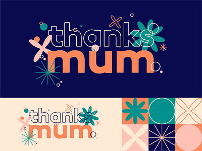 Mothers Day app art branding design graphic design icon illustration logo mothersday mum shapes thick lines typography vector web