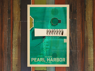 Pearl Harbor americana hawaii illustration memorial military patriotic pearl harbor print vintage