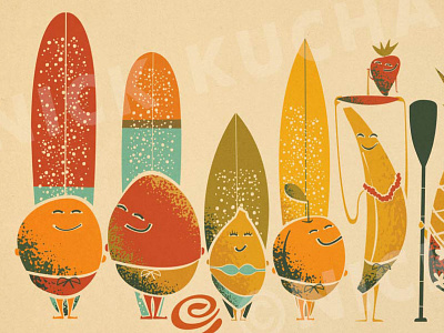 Jamba Juice Kooks banana gift card lemon mango mango languages strawberry surf surf art surfboard vintage