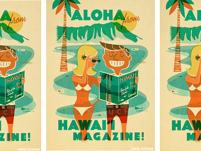 Aloha aloha beach beach bum bikini diamond head hawaii illustration surf surf art