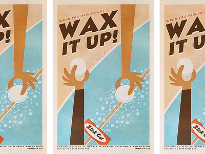 Wax It Up aloha hawaii illustration midcentury modern surf surf art surf wax surfboard vintage wax