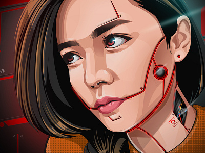 Cyborg Vector adobeillustator adobephotoshop artwork corel draw design illustration photoshop pop art vector vectorart vectorportrait vexel