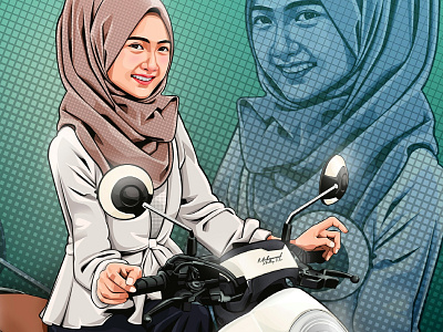 Vector Portrait x Vector bike adobeillustator adobephotoshop artwork corel draw design illustration line art photoshop pop art vector vectorart vectorportrait vexel