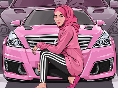 Vector Portrait x Vector car