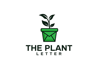 The plant letter art brandidentity branding creative designer envelope illustration letter logo logodesigner logodesigns nature plant vector