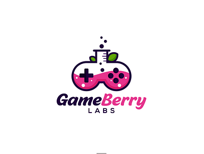 game berry labs art berry clever combination logo creative design game labs logo simple