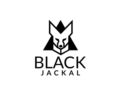 Black Jackal animal art black white brandidentity branding creative fashion icon illustration jackal logodesigner logodesigns pyramid vector