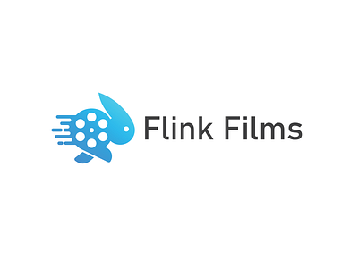 Flink Films clever combination logo creative design film film production films logo logodesign minimal movies production quick rabbit rabbit logo simple speed