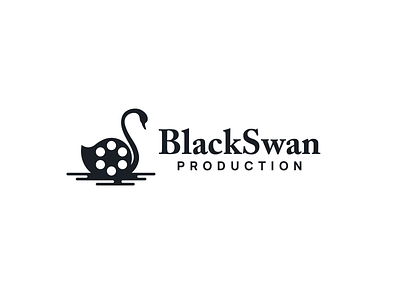 Black Swan Production animal art black branding creative design designer film filmproduction films idea illustration logos production swan