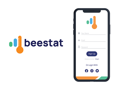 beestat analytics brand identity business chart colorful creative design designer logodesign logos minimal simple logo statistics thermostat