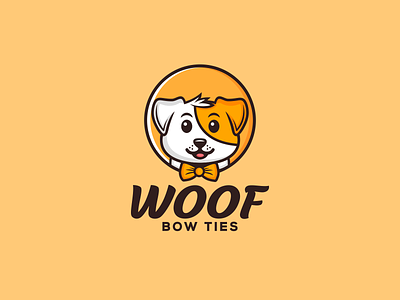 Woof Bow Ties accessories animal art brand design branding business company logo creative design designer dog dog logo icon logo logodesigner pets simple ties vector