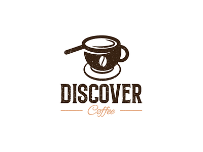 Discover Coffee art bean branding business classic coffee coffee bean combination logo creative discover illustration logo logodesigner magnifying glass pictorial logos search vector vintage logo