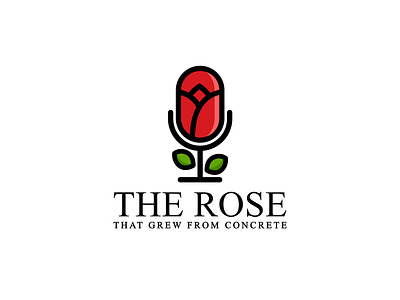 The Rose art branding combination logo creative design feminine logo flower logo grow icon illustration logodesign logodesigner logos love lovely design microphone podcast rose simple vector