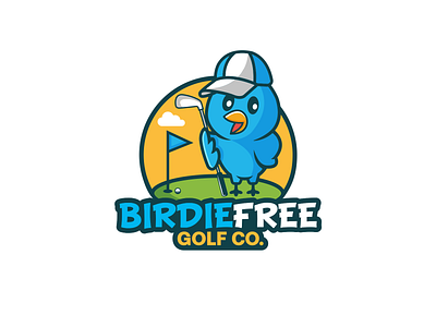 birdie free golf co. animal art bird bird logo birdie branding business creative logo designer fun golf illustration logodesigner logos playful logo sport vector youthful