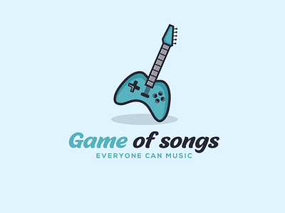 Game of songs art brandidentity branding combination logo creative designer fun design game art game design guitar happy logo illustration logodesigner logodesigns logos music playful logo songs vector