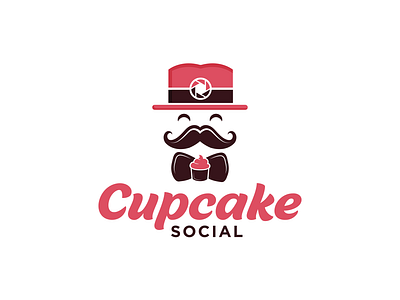 Cupcake Social art brandidentity branding cake logo camera combination mark creative cupcake designer designs illustration logo logodesigner logos photo photography playful logo social vector