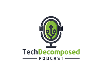 Tech Decomposed Podcast art brandidentity branding combination logo creative designer designs headphone ideas illustration logo logodesign logodesigner logodesigns logos podcast logo tech logo technology vector