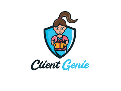 Client Genie art brandidentity branding business client combination logo creative designer feminine logo fun design genie logo illustration logo logodesign logodesigner logodesigns logos playful logo vector