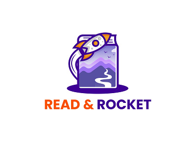 Read & rocket art branding creative design designer graphic design illustration logo logodesigner logos vector