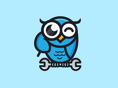 TempWise animals logo art branding creative design designer fun design graphic design illustration logo logodesigner logos magnifying glass mascot design memorable logo owl logo search tools vector wisdom