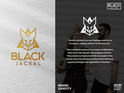 Black jackal branding animals logo art brand identity branding combination logo combination mark creative design designer fashion logo graphic design illustration jackal logo logo logodesigner logos luxury logo minimal logo vector visual branding