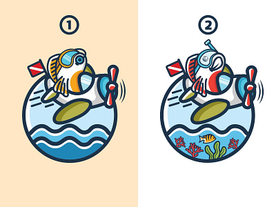 Flying fish icons