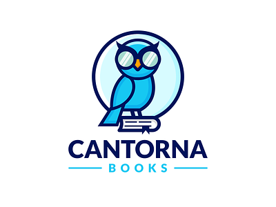 Cantorna Books art books branding combination logo combination mark creative design designer education fun logo graphic design illustration logo logodesigner logos owl illustration owl logo playful logo vector wisdom