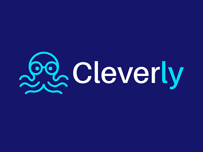 Cleverly icon animal logo art branding clever combination logo combination mark creative design designer fun design graphic design icon illustration logo logodesigner logos octopus logo simple design smart design vector