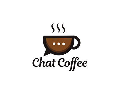 chat coffee adobe art brandidentity chat coffee coffeeshop coffeetime designer illustrator logo logodesign logodesigner message photoshop