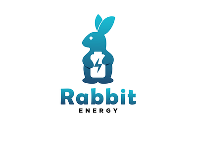 rabbit energy adobe art brandidentity clever creative designer designs energy logodesign logos negative space rabbit rabbit energy vector