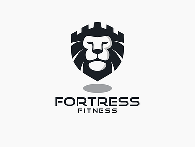 fortress fitness animal art brandidentity branding creative designer fitness fortress graphic graphicdesigner gym illustrations lion logo logodesigns logos simple vector