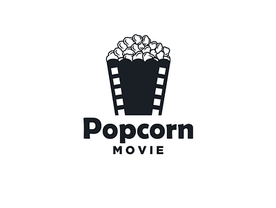 popcorn movie brand identity branding creative design designer film film production icon identity logo logodesigner logos movie popcorn simple vector