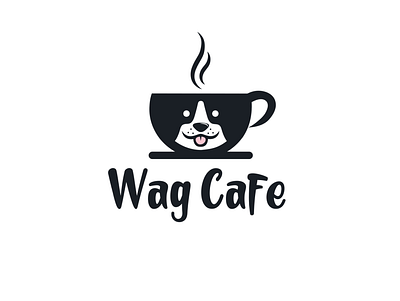 wag cafe art cafe coffee coffee shop cute designer dog logodesigns logos playful wag