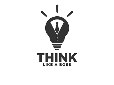think like a boss boss brand identity designs graphicdesigns lampe logo logodesigns think thinking vector
