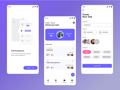Task Management android app design task task management ui ui ux ui design ui. ux uidesign uiux user experience user interface design userinterface ux