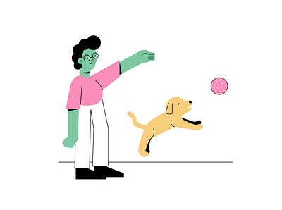 How To Train Your Dog adobe adobeillustator apps dog doggy illustraion onboarding train training ui ux
