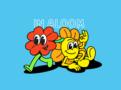 In Bloom adobe branding cartoon color design graphic design illustration landingpage logo old school pallete pop retro ui ux vector