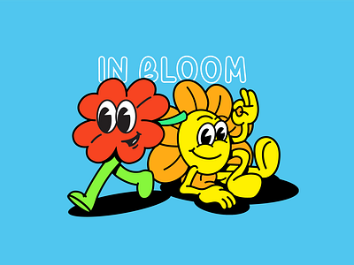 In Bloom adobe branding cartoon color design graphic design illustration landingpage logo old school pallete pop retro ui ux vector